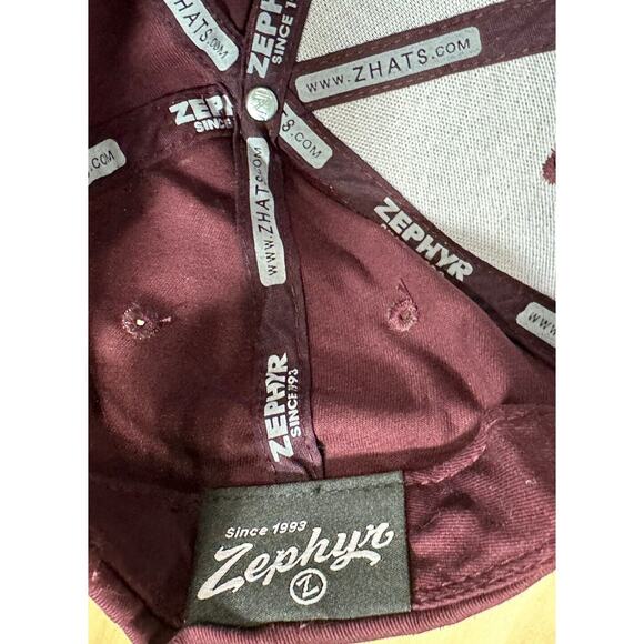 Zephyr Z-Fit Sz M/L Texas A&M Aggies TAMU Cap Hat Maroon Gig ‘Em EUC - Picture 6 of 6